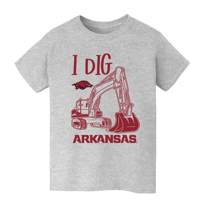 Arkansas Razorbacks Vive La Fete Youth Excavator T-Shirt - Gray