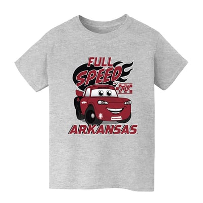  Arkansas Razorbacks Vive La Fete Youth Full Speed T-Shirt - Gray