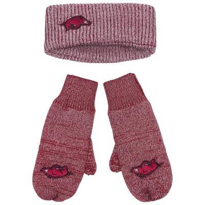 Arkansas Razorbacks ZooZatz Lurex Headband & Mittens Bundle