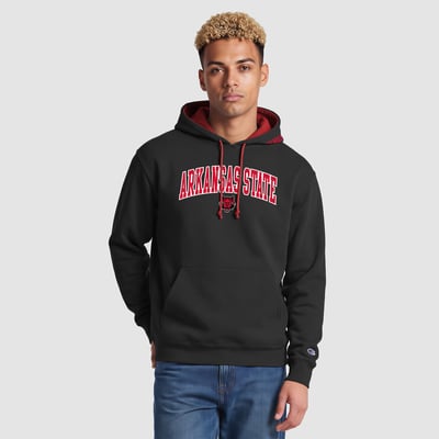 Arkansas State Red Wolves Champion Contrast Hoodie - Black/Red