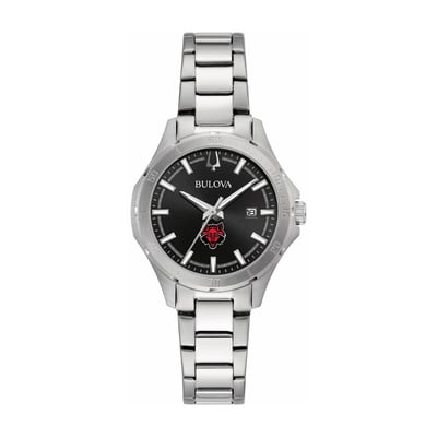 Arkansas State Red Wolves Bulova Women's Stainless Steel Classic Sport Watch - Black