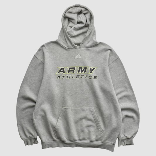 Army Black Knights Adidas 2010s Hooded Pullover Sweatshirt - Heather Gray - XL by Fanatics Real Vintage