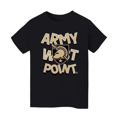 Army Black Knights Vive La Fete Infant Mascot & Name T-Shirt - Black