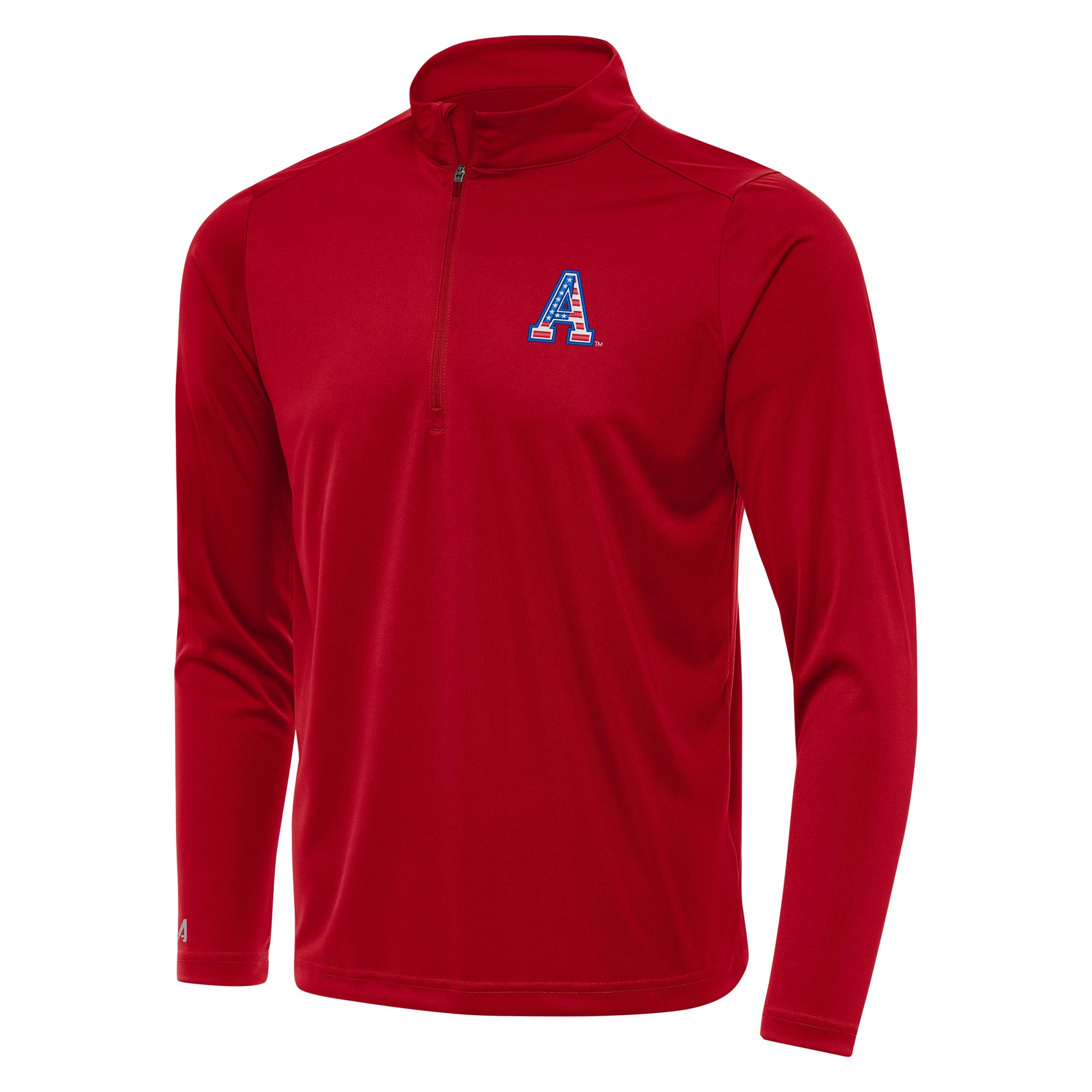 Antigua Army Black Knights Red Patriotic Logo Tribute Quarter-Zip Pullover
