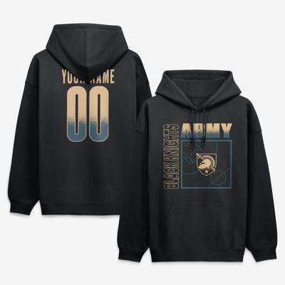 Army Black Knights Big & Tall Home Court Pop Personalized Any Name & Number Hoodie - Black