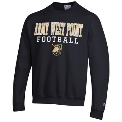 Army Black Knights Champion Football Stack Sweatshirt - Black