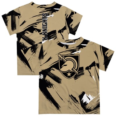  Army Black Knights Vive La Fete Newborn & Infant Paint Brush T-Shirt - Gold