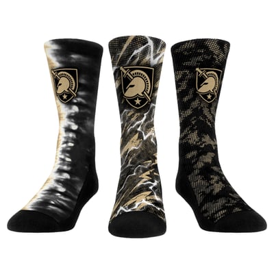 Army Black Knights Rock Em Unisex Team Tones Three-Pack Crew Socks
