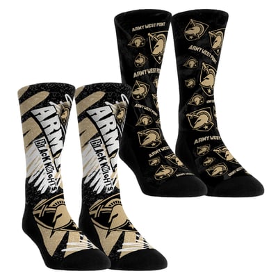 Army Black Knights Rock Em Unisex Two-Piece Team Blast Crew Socks Set