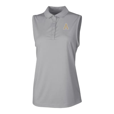  Army Black Knights Columbia Women's Ace Flair Sleeveless Tank Polo - Gray