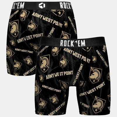  Army Black Knights Rock Em Youth All Over Logo Boxer Briefs - Black