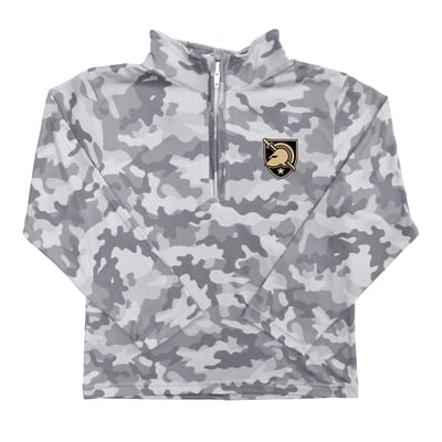  Army Black Knights Vive La Fete Youth Camo Quarter-Zip Sweatshirt - Gray