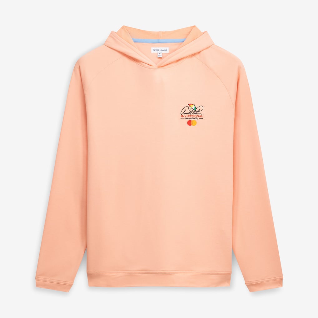 Arnold Palmer Invitational Peter Millar Pine Performance Raglan Hoodie - Orange