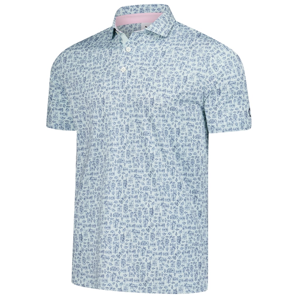 Arnold Palmer Puma MATTR Sketch Polo - Light Blue