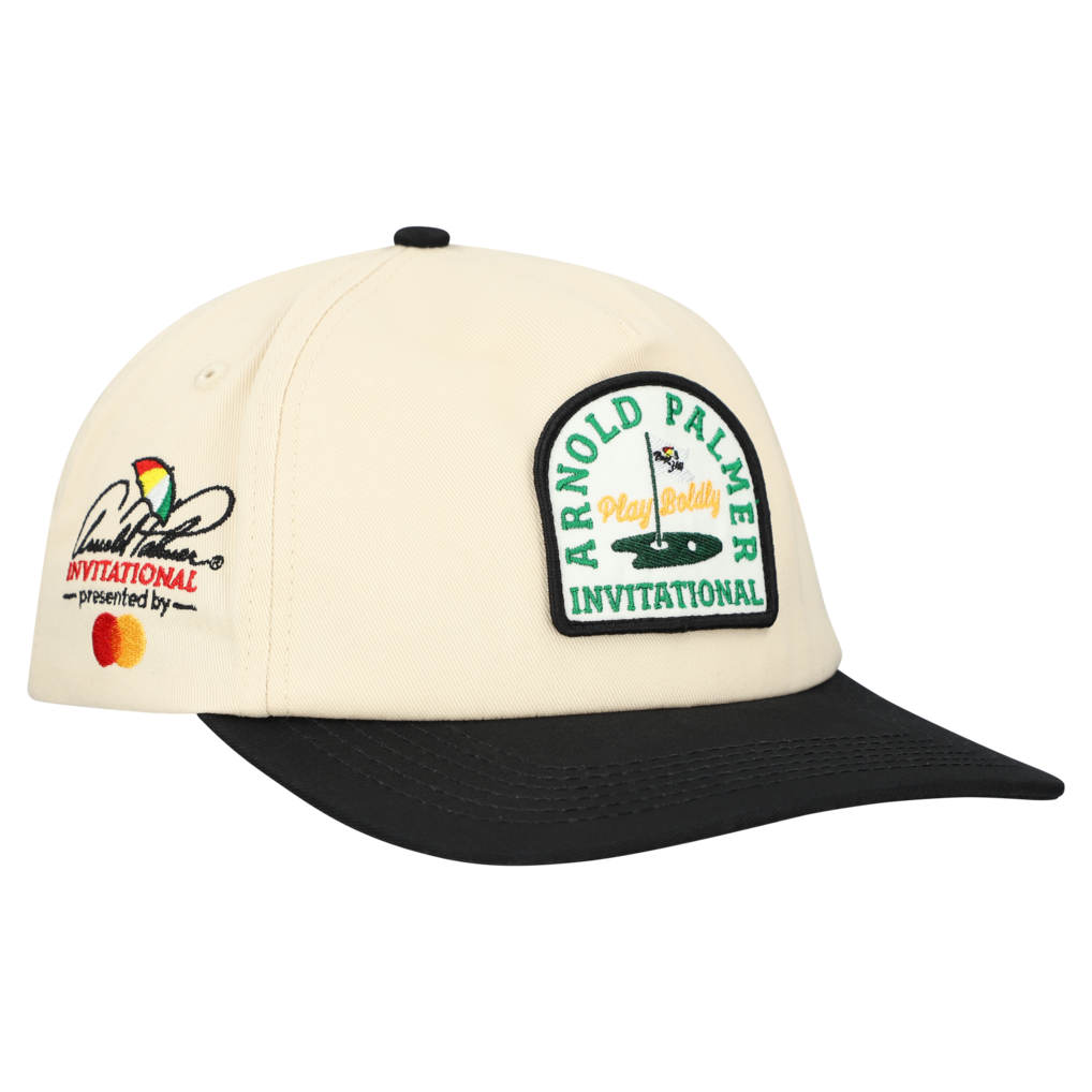 Arnold Palmer Invitational Barstool Golf Unisex Five-Panel Snapback Hat - Cream