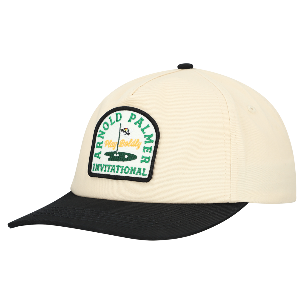 Arnold Palmer Invitational Barstool Golf Unisex Five-Panel Snapback Hat - Cream