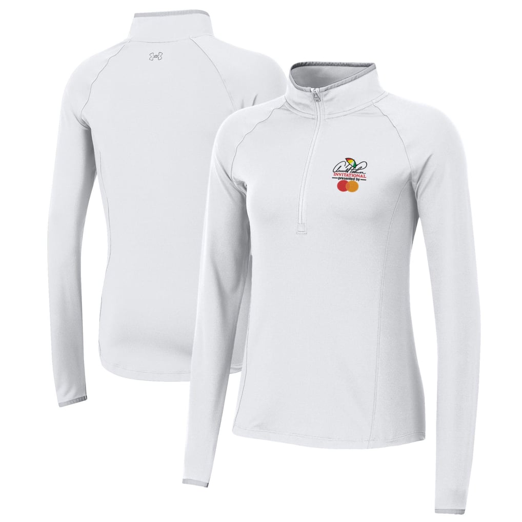  Arnold Palmer Invitational Under Armour Women's T2 Green Quarter-Zip Pullover Top - White