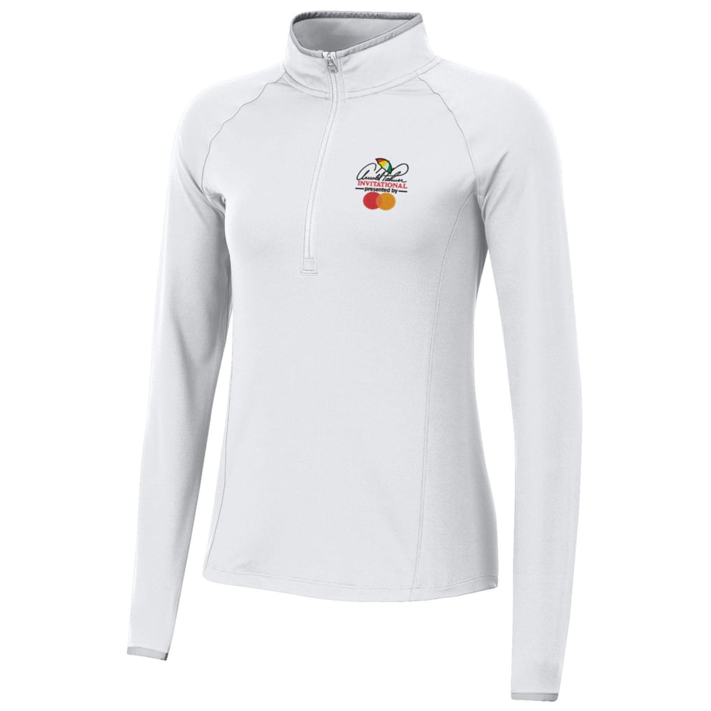  Arnold Palmer Invitational Under Armour Women's T2 Green Quarter-Zip Pullover Top - White