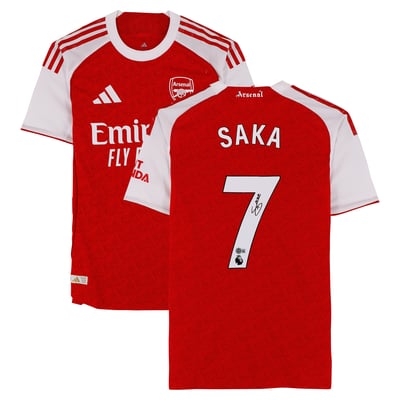 Bukayo Saka Arsenal Autographed Fanatics Authentic adidas 2025-26 Home Authentic Jersey 