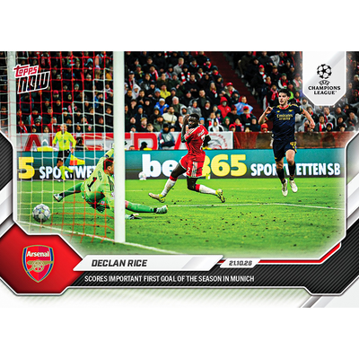 Declan Rice - 2026-27 UCL Topps NOW® - Card 43
