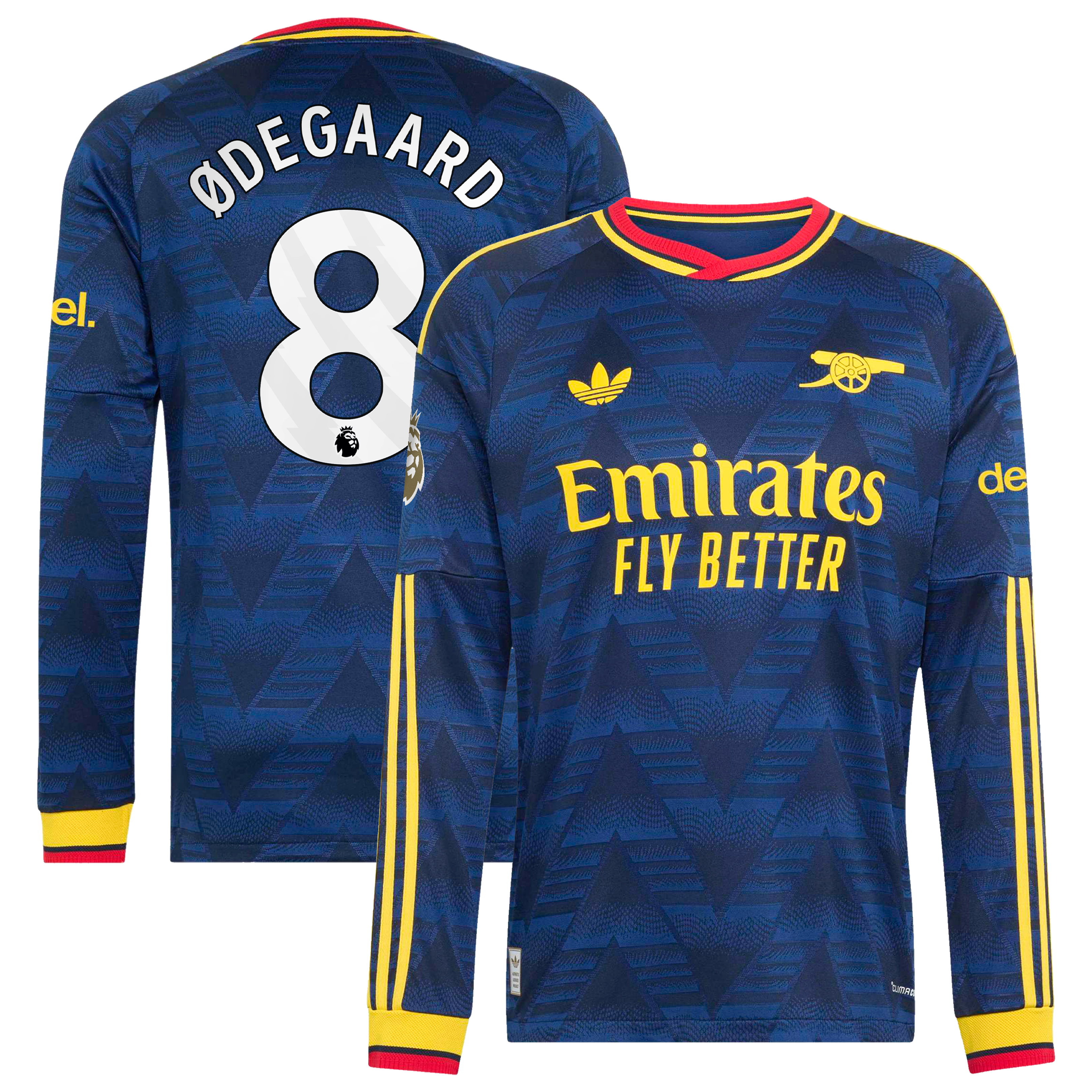 Martin Degaard Arsenal 2026/27 Away On Field Long Sleeve Jersey Navy