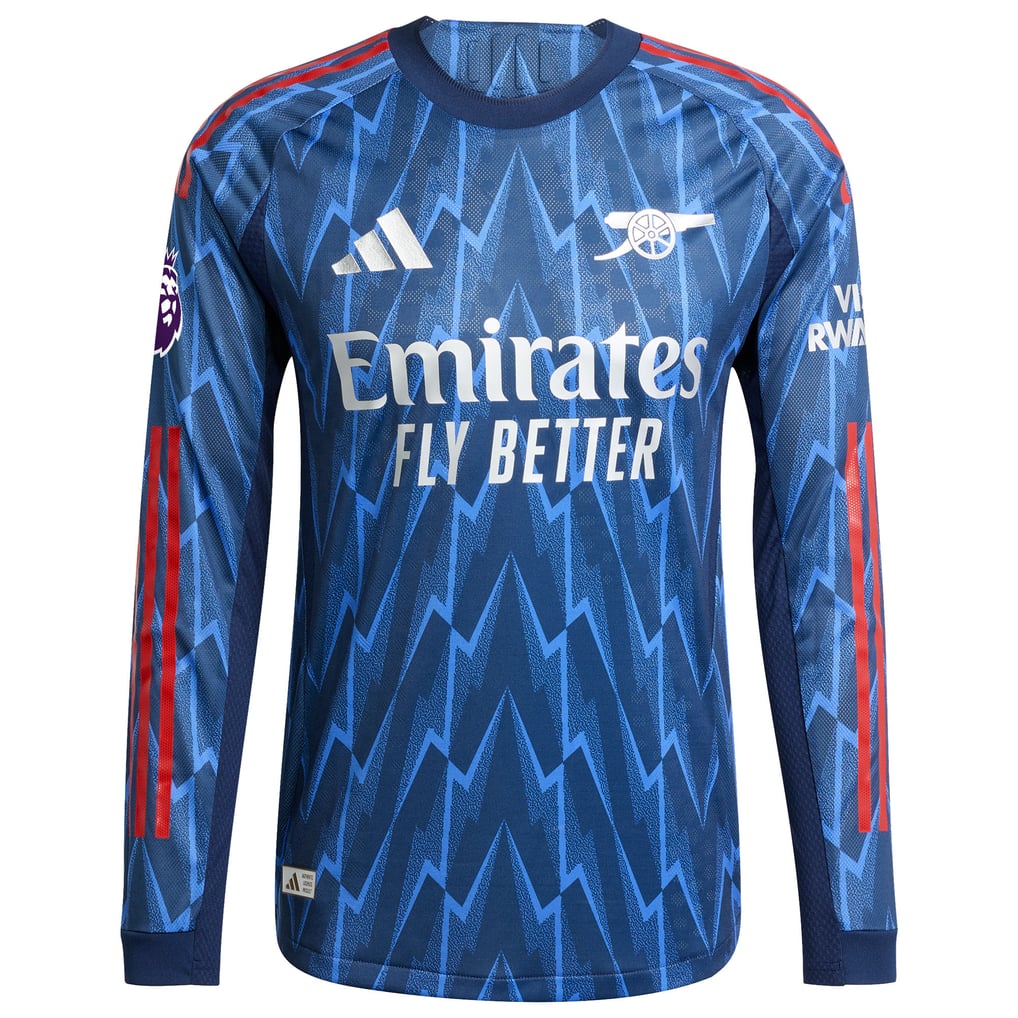 Declan Rice Arsenal adidas 2025/26 Away Authentic Long Sleeve 