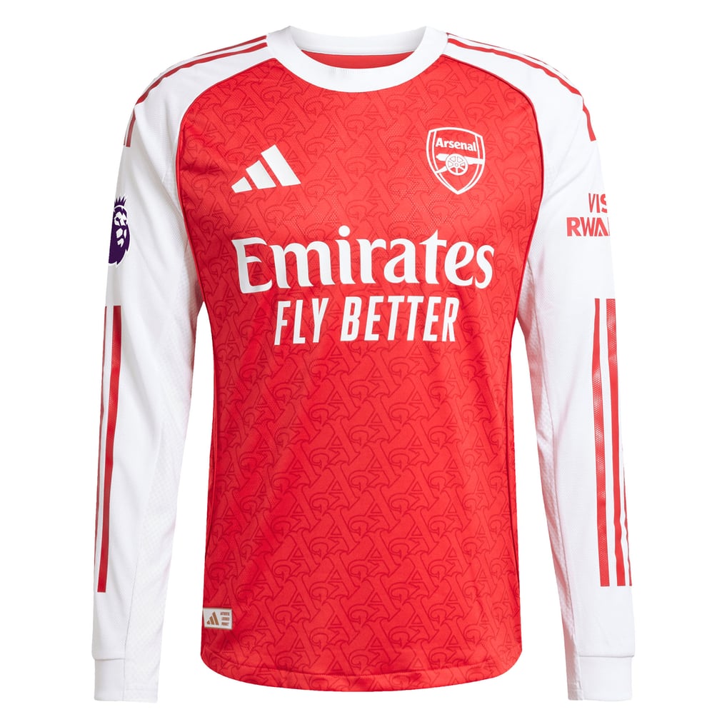 Declan Rice Arsenal adidas 2025/26 Home Authentic Long Sleeve