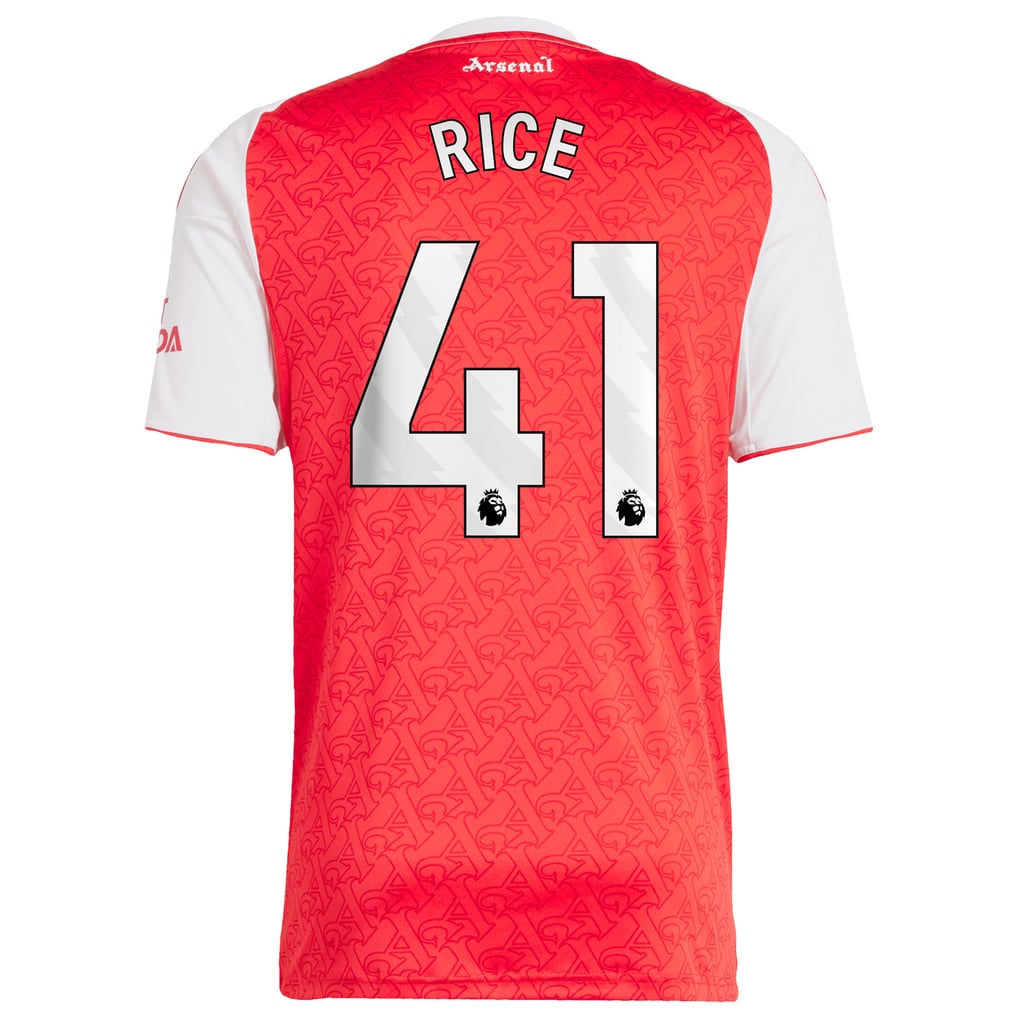 Declan Rice Arsenal adidas 2025/26 Home Replica Player Jersey - Red