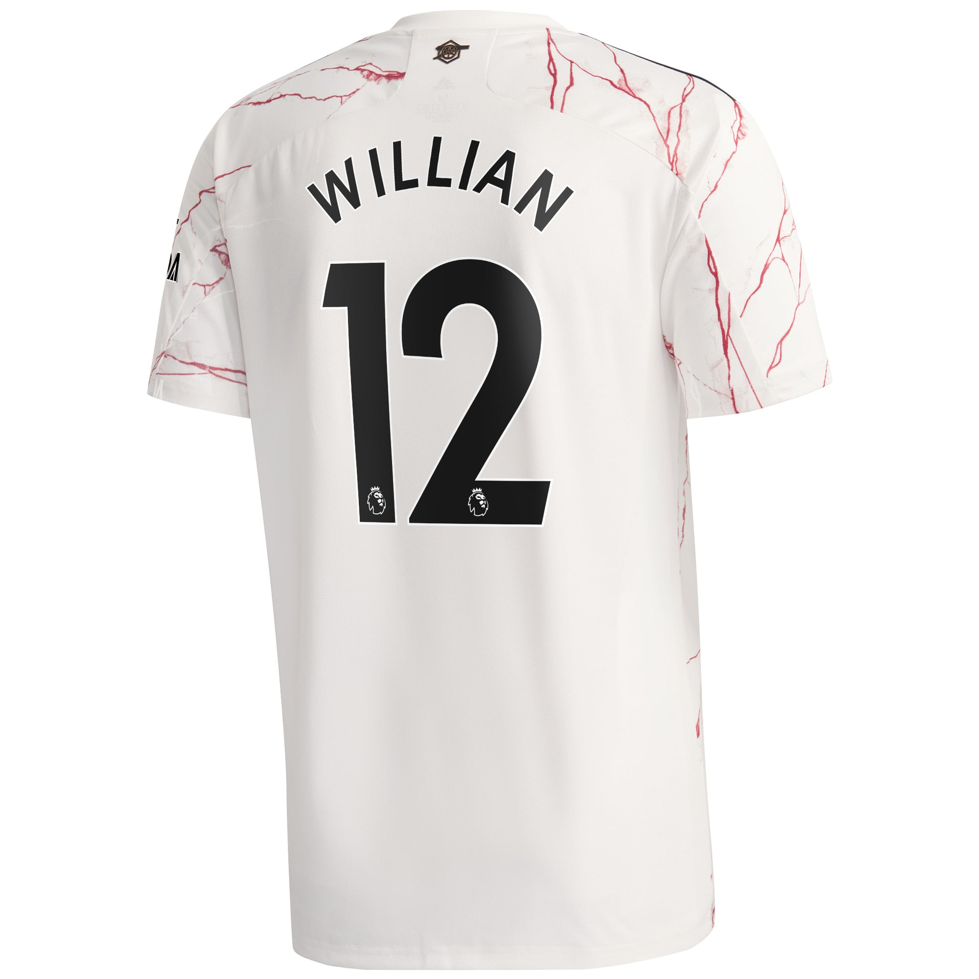 Willian Arsenal adidas 2020/21 Away Replica Player Jersey - White