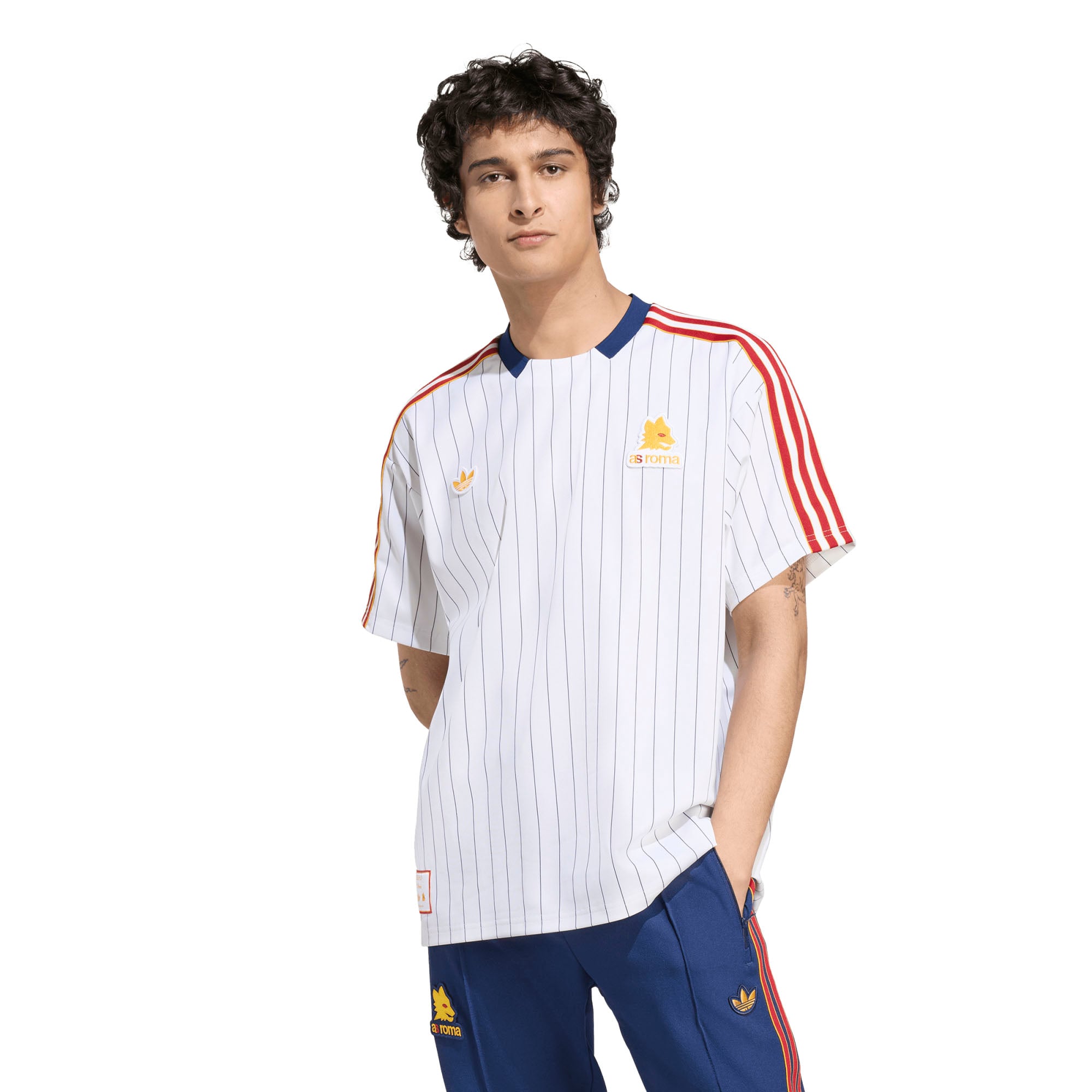 AS Roma adidas Unisex Terrace Icons Jersey - White