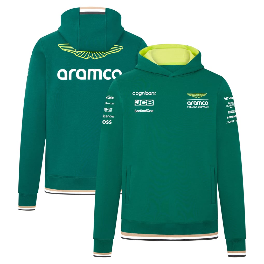  Aston Martin Youth Replica Team Tri-Blend Pullover Hoodie - Green