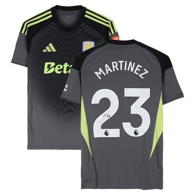 Emiliano Martínez Aston Villa Autographed Fanatics Authentic 2025-26 Goalie Jersey