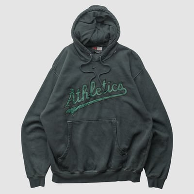 Athletics Nike 2000s Hooded Pullover Sweatshirt - Black - S by Fanatics Real Vintage