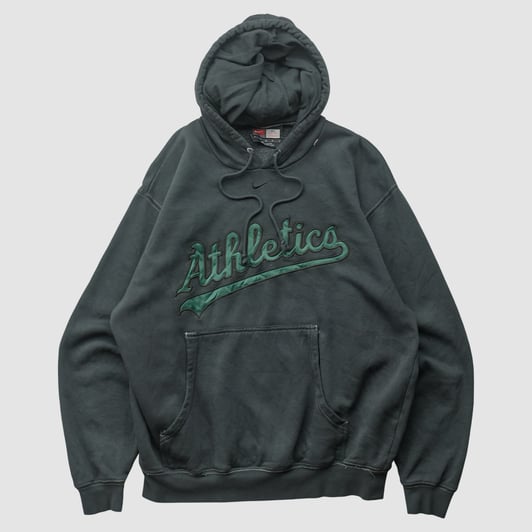 Athletics Nike 2000s Hooded Pullover Sweatshirt - Black - S by Fanatics Real Vintage