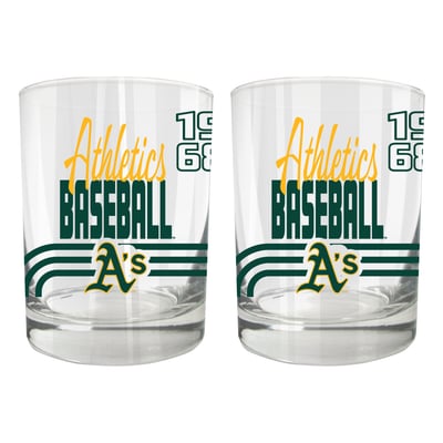 Athletics Two-Piece 12oz. Heritage Rocks Glass Set