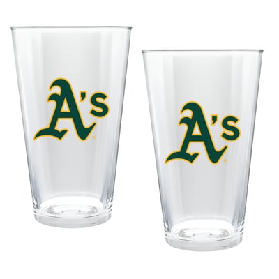 Athletics Two-Piece 16oz. Double Play Pint Glass Set