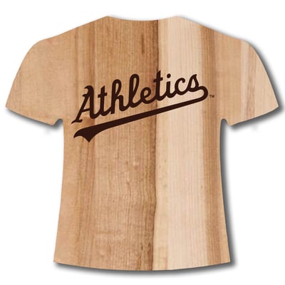 Athletics Baseball BBQ Jersey Style Cutting Board