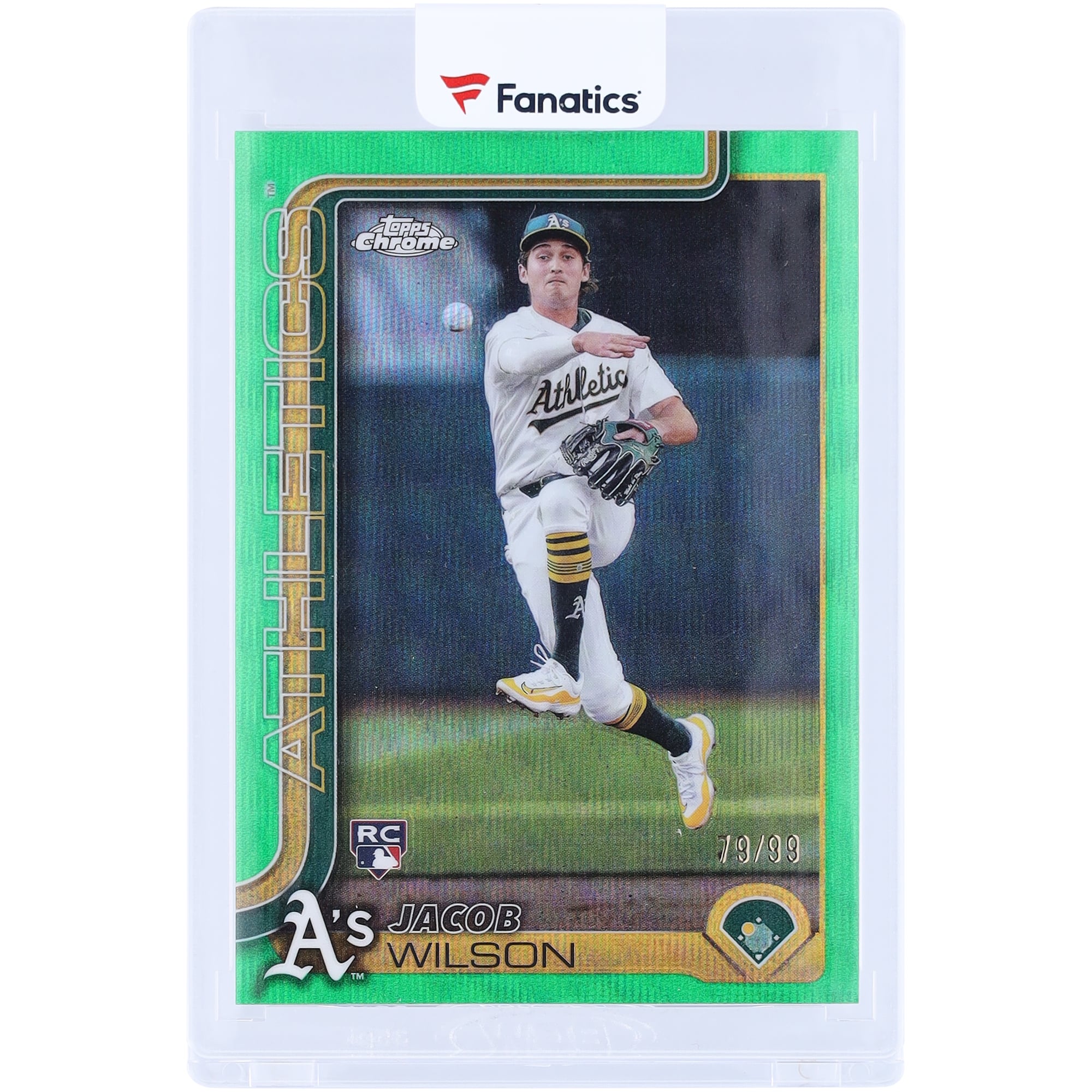 Jacob Wilson Athletics 2025 Topps Chrome Green Wave Refractor #96 