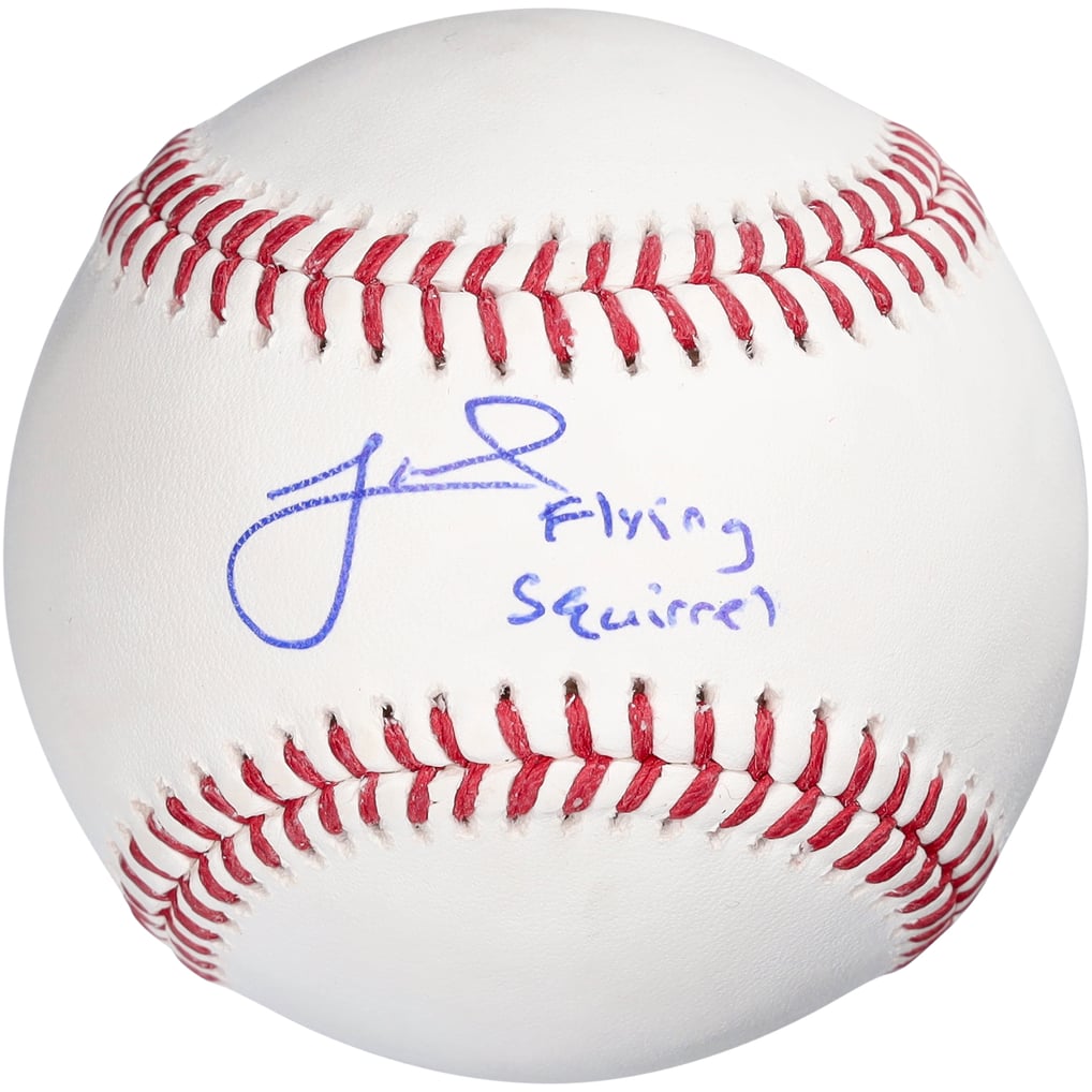 Jeff McNeil Athletics Autographed Fanatics Authentic Baseball with "Flying Squirrel" Inscription