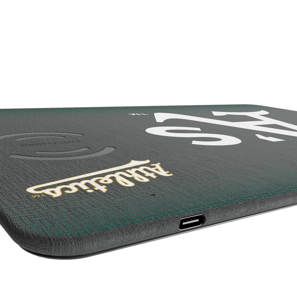 Athletics Keyscaper Linen Print 15W Fast Wireless Charger and Mouse Pad