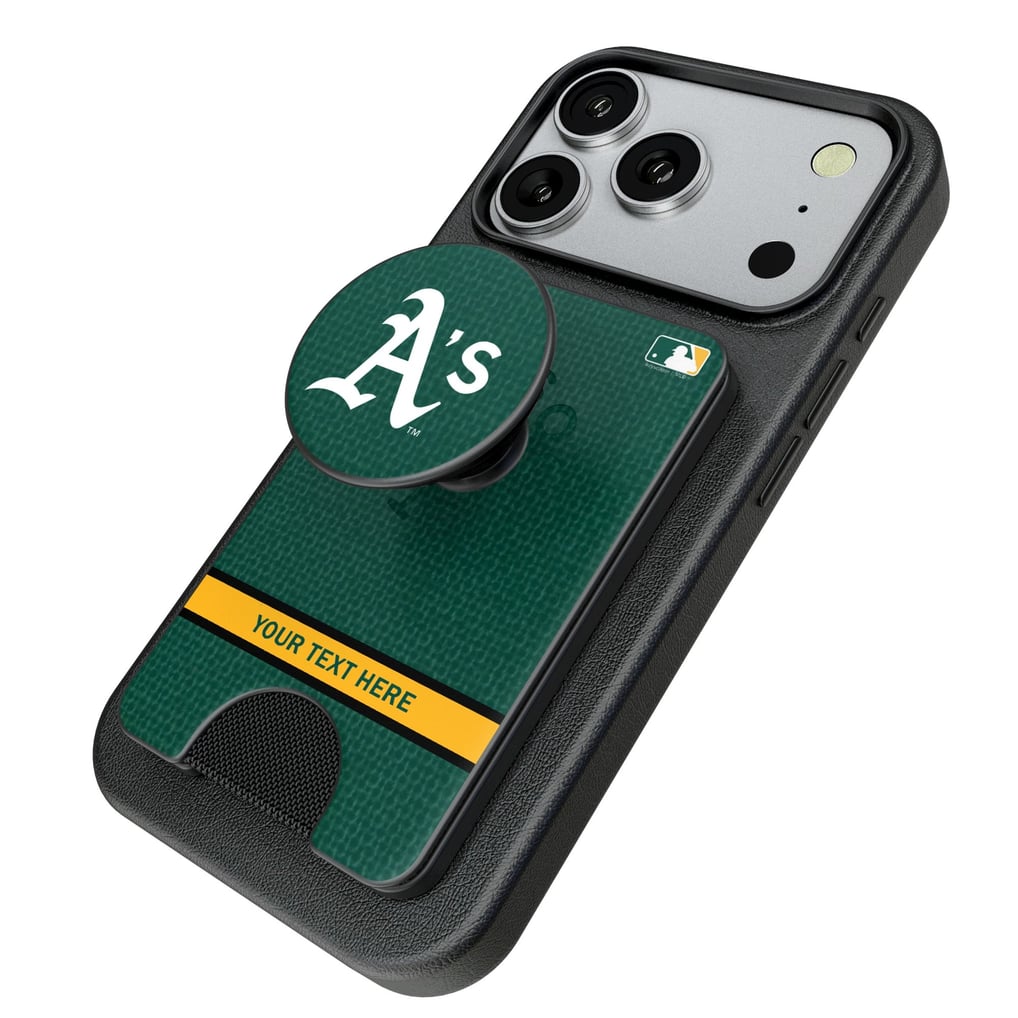 Athletics Keyscaper Personalized Solid PopSockets Magnetic Wallet