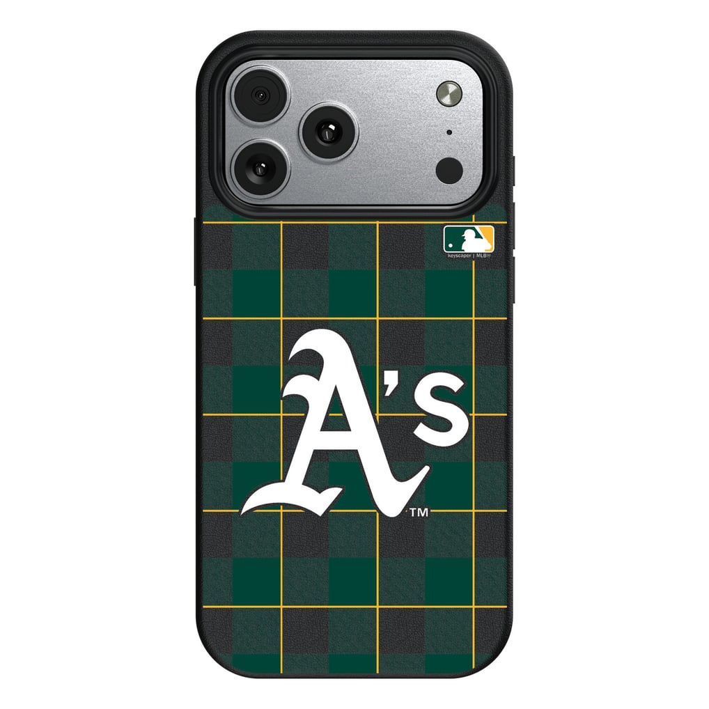 Athletics Keyscaper Plaid Magnetic Bump iPhone Case