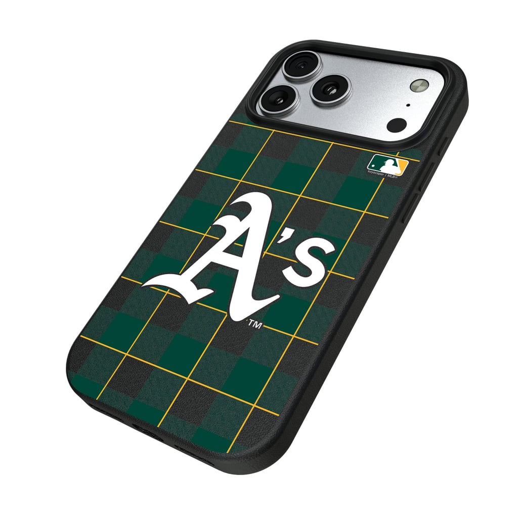 Athletics Keyscaper Plaid Magnetic Bump iPhone Case