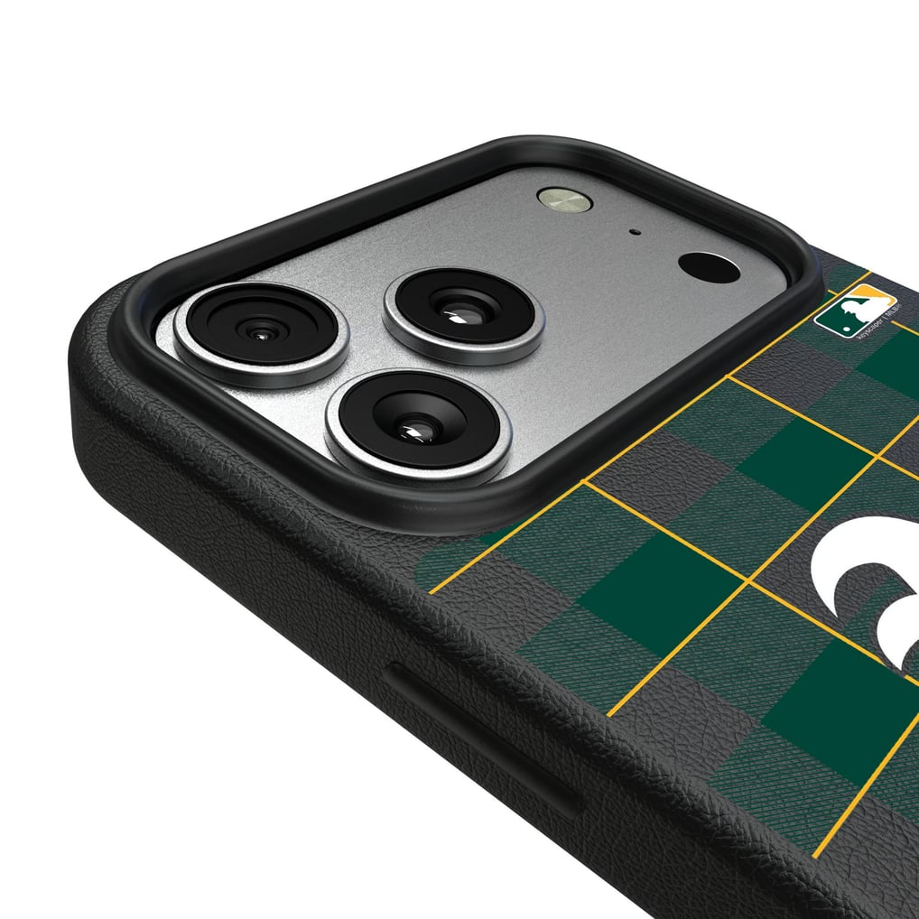 Athletics Keyscaper Plaid Magnetic Bump iPhone Case