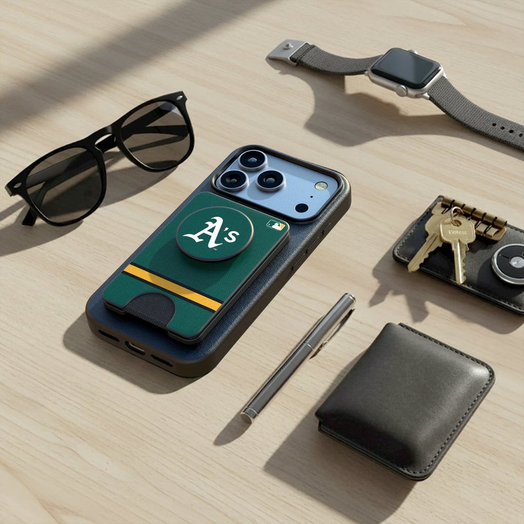 Athletics Keyscaper Stripe PopSockets Magnetic Wallet