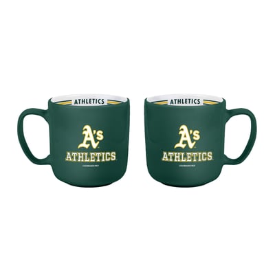 Athletics Logo Brands Two-Piece 15oz. Stripe Mug Set