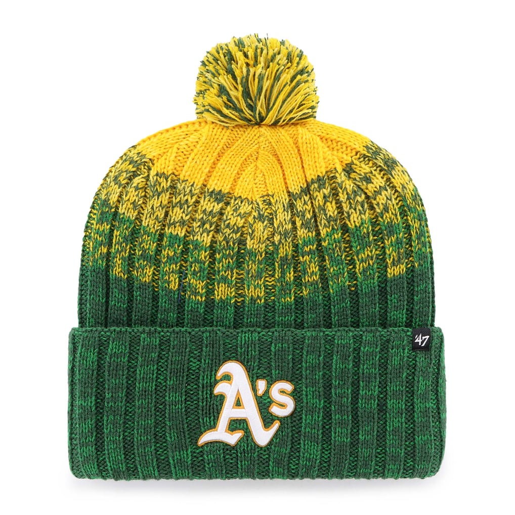  Oakland Athletics '47 Cascade Cuffed Knit Hat with Pom - Green