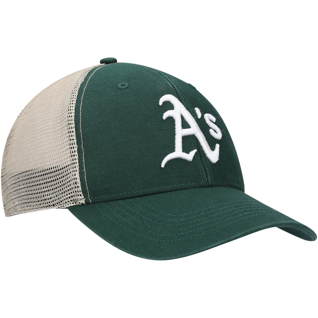 Men's Athletics '47 Green/Natural Flagship Washed MVP Trucker Snapback Hat