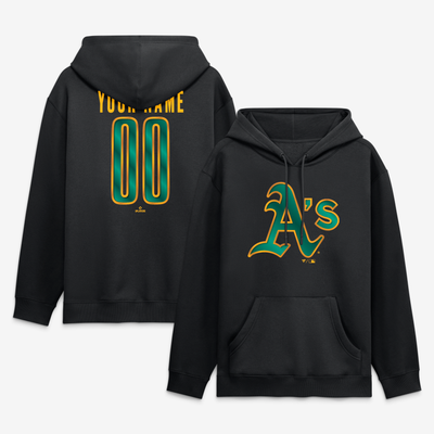 Athletics Big & Tall Forged Mascot Personalized Name & Number Hoodie - Black
