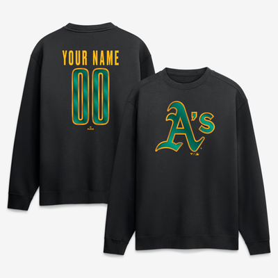 Athletics  Forged Mascot Personalized Name & Number Sweatshirt - Black